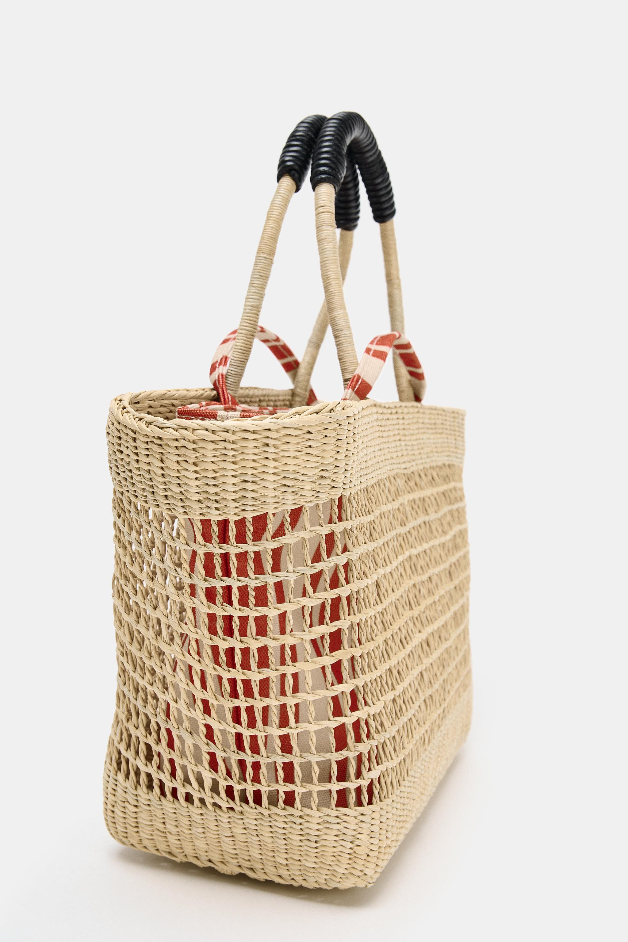 DOUBLE WOVEN BASKET BAG | Zara US