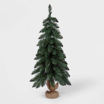 3' Unlit Downswept Alberta Spruce Artificial Christmas Tree with Burlap Base - Wondershop™ | Target
