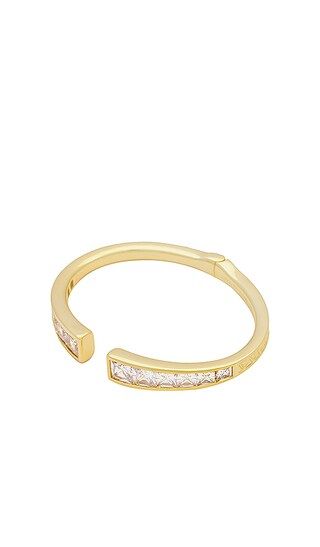 Parker Cuff Bracelet in Gold White Crystal | Revolve Clothing (Global)