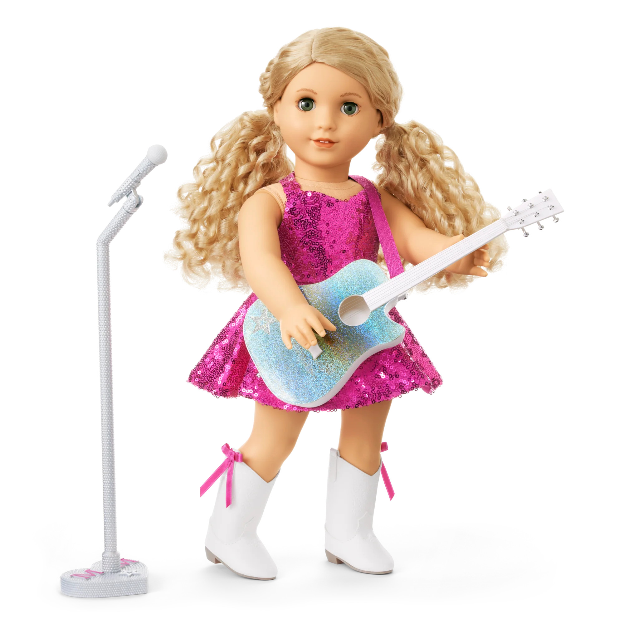 American Girl\u00ae x Megan Moroney Stage Outfit, Guitar & Mic Stand for 18-inch Dolls | American Girl