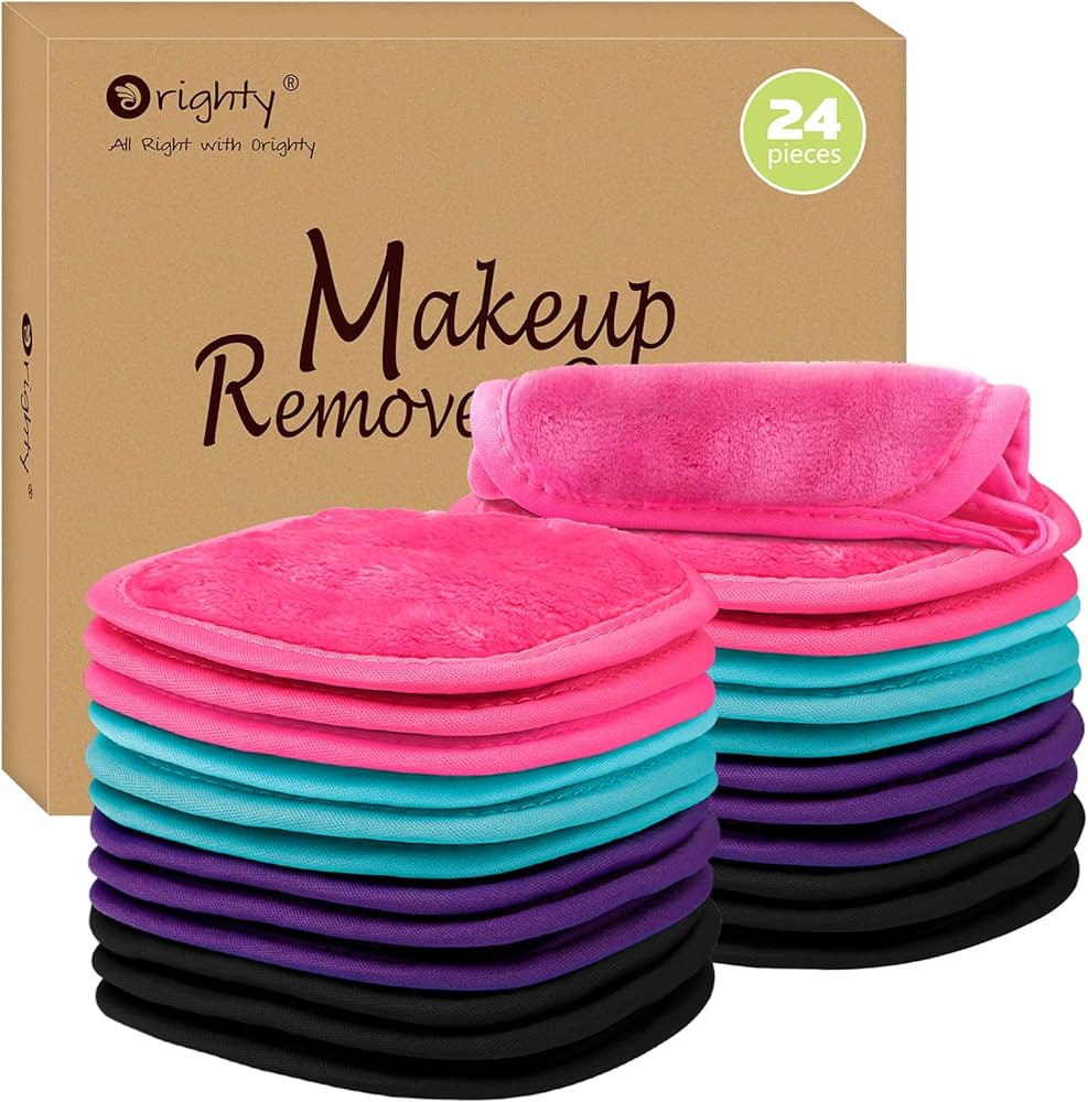 Orighty Makeup Remover Cloths 24 Pack, Makeup Removal Face Cleaning Cloth, Reusable Makeup Remove... | Amazon (US)