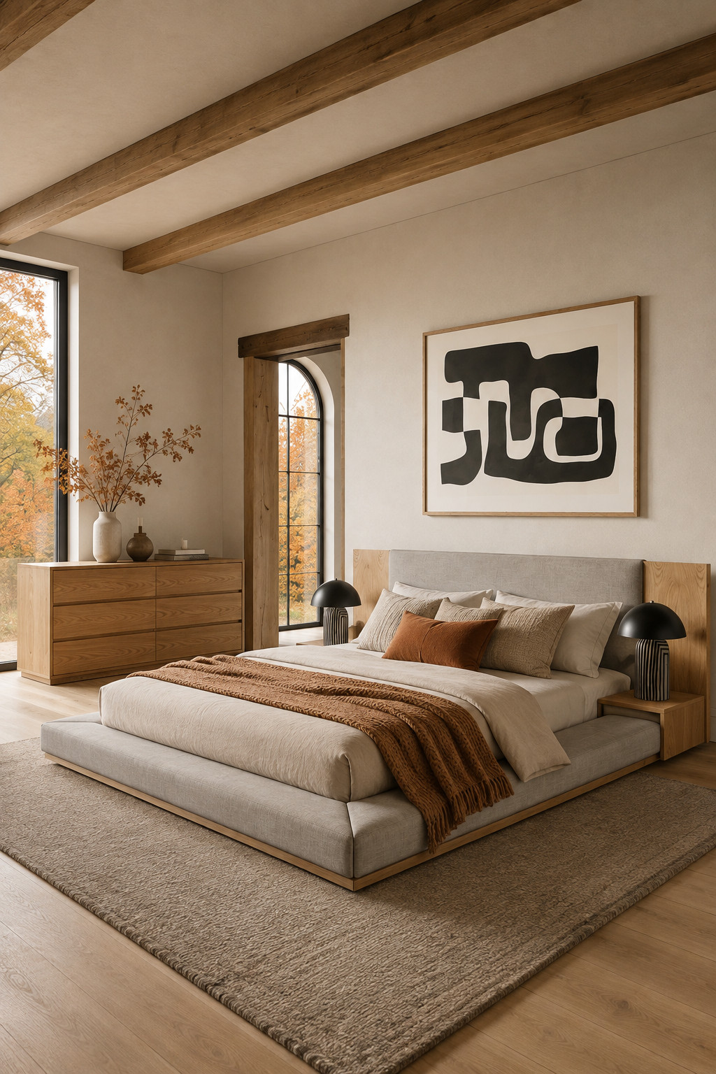 This Wayfair bedroom set is such a beautiful pick for a cozy fall refresh 🍂 The soft upholstered bed mixed with warm natural wood gives the room that perfect modern-meets-cozy feel. I love it styled with creamy bedding, textured neutral pillows, a rich rust throw, and just a few simple fall branches to keep the look seasonal but still minimal. The whole setup feels warm, elevated, and super easy to live with. Even better, it’s a great time to grab it while the Labor Day deals are going.

#WayfairFinds #WayfairSale #LaborDayDeals #LaborDaySale #FallBedroom #FallBedroomRefresh #BedroomInspo #CozyBedroom #ModernBedroom #MinimalFallDecor #WarmNeutralHome #BedroomSet #BedroomFurniture #FallHomeDecor #AutumnBedroom #CozyHome #HomeRefresh #WayfairDeals #LTKHome #HomeInspo 

 #LTKSeasonal #LTKHome #LTKSaleAlert