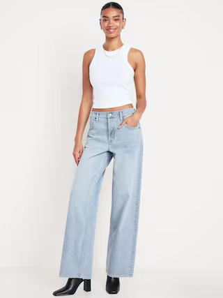 Mid-Rise Slouchy Wide-Leg Jeans | Old Navy (US)