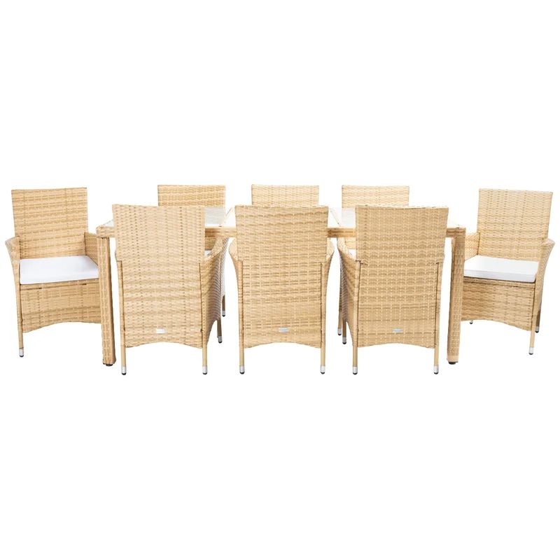 Hailee Rectangular 9 - Piece 8 - Person 74.8'' L Outdoor Table Set | Wayfair North America