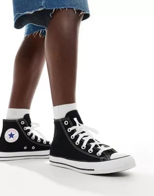 Converse Chuck Taylor All Star Hi canvas sneakers in black | ASOS | ASOS (Global)