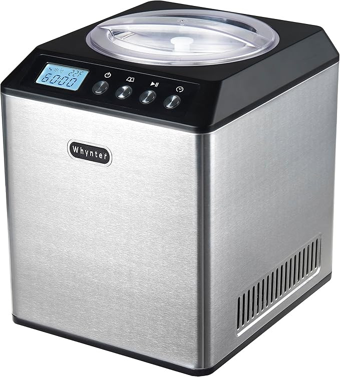 Whynter Ice Cream Maker Machine Automatic 2.1 Qt. Upright with Built-In Compressor, LCD Digital D... | Amazon (US)