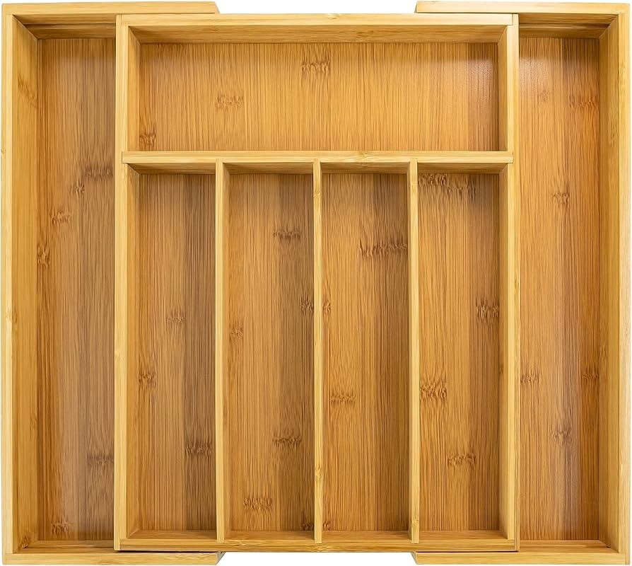 Bamboo Silverware Organizer, Expandable Kitchen Drawer Organizer for Cutlery, Wooden Utensil Hold... | Amazon (CA)