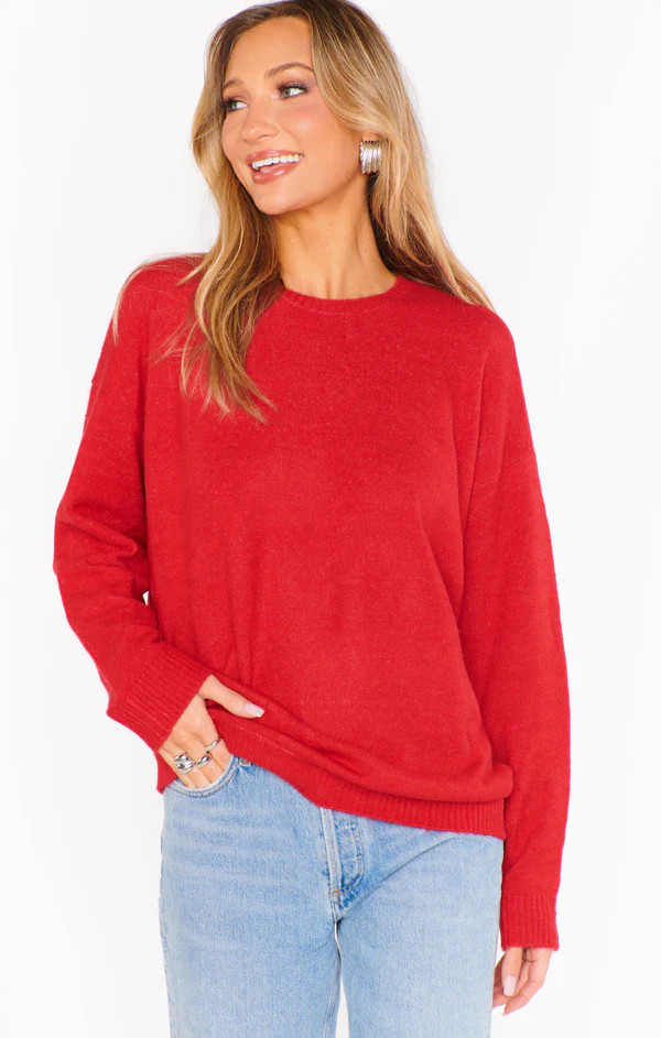 Feel Good Sweater ~ Red Knit | Show Me Your Mumu