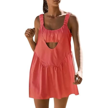 Sexyasasii Women Tennis Dress with Built in Shorts and Bra Sleeveless Casual Backless Golf Dress ... | Amazon (US)
