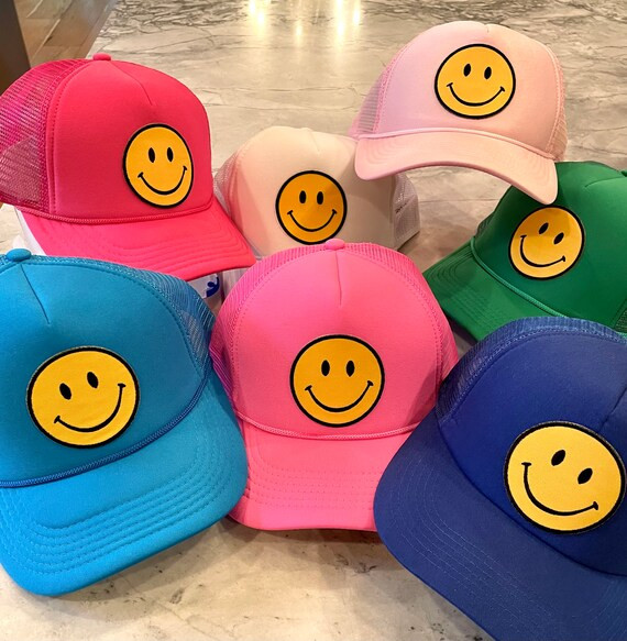 Smiley Face Trucker Hat | Etsy (US)