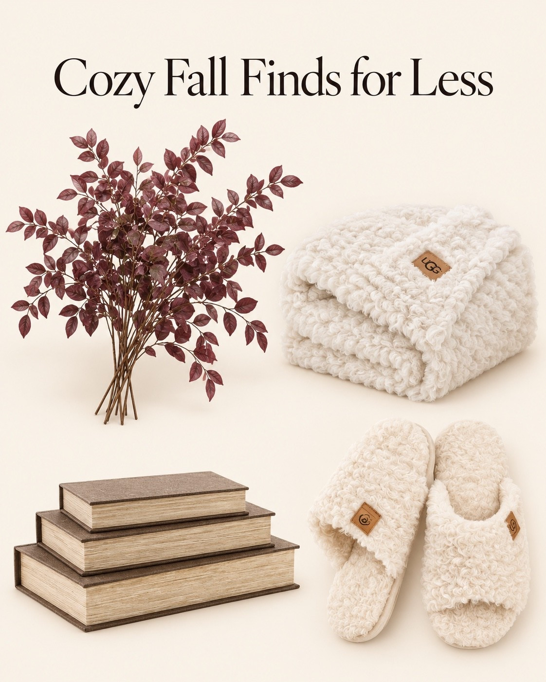 Cozy Fall Finds for Less | Early Amazon Prime Deals

Burgundy faux stems, neutral decorative books, a plush UGG throw, and cozy slippers for slow fall mornings at home. Shop these early Amazon Prime deals for warm textures and simple seasonal style on a budget.

#LTKHome #LTKSaleAlert #LTKSeasonal
