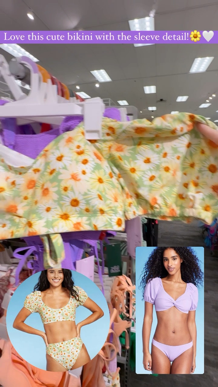 This floral bikini at target has the cutest sleeve detail! Mix and match tops and bottoms with several sizes! Comes in lavender as well. Sleeve swimsuit, swimsuit with sleeves, bikini, floral swimsuit, lavender swimsuit, purple bikini, lavender bikini, spring break bikini, spring break trip, spring break swimsuit, vacation outfit, travel outfit, beach look, beach outfit, vacation look, spring break vacation, plus size swimsuit, plus size bikini 

#LTKswim #LTKSeasonal #LTKFind