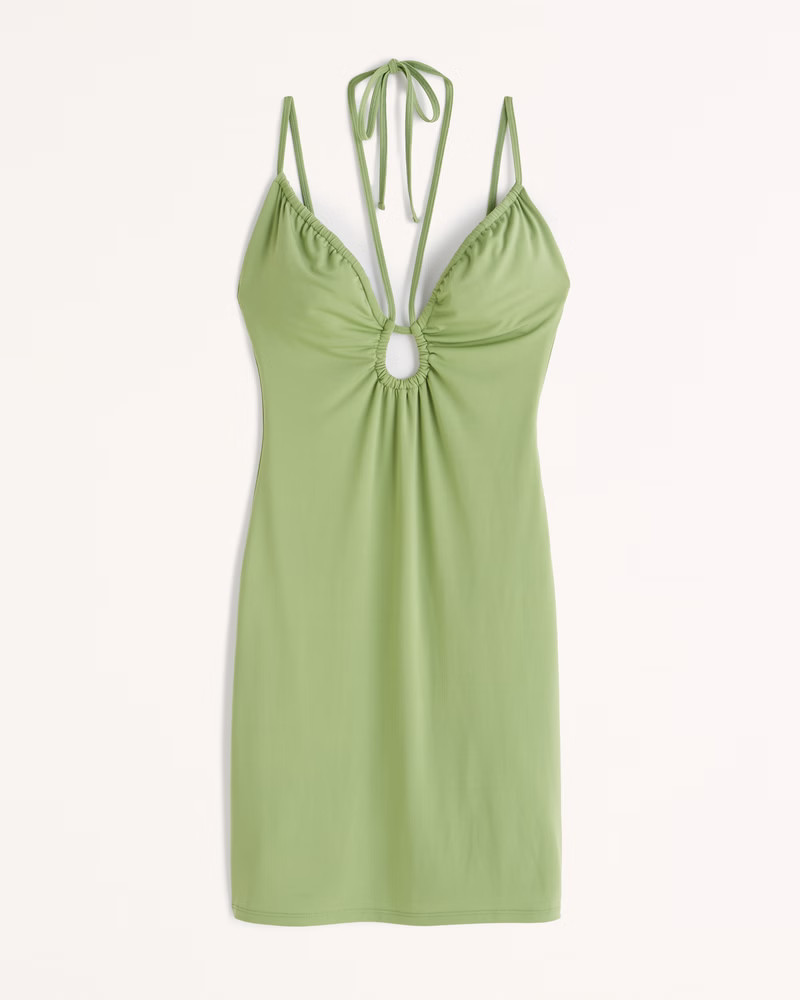Strappy Cutout Knit Mini Dress | Abercrombie & Fitch (US)