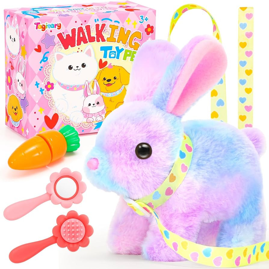 Tagitary Plush Toys Hopping Easter Stuffed Bunny with Sounds,Wiggling Ears,Jumping,Twitching Mout... | Amazon (US)