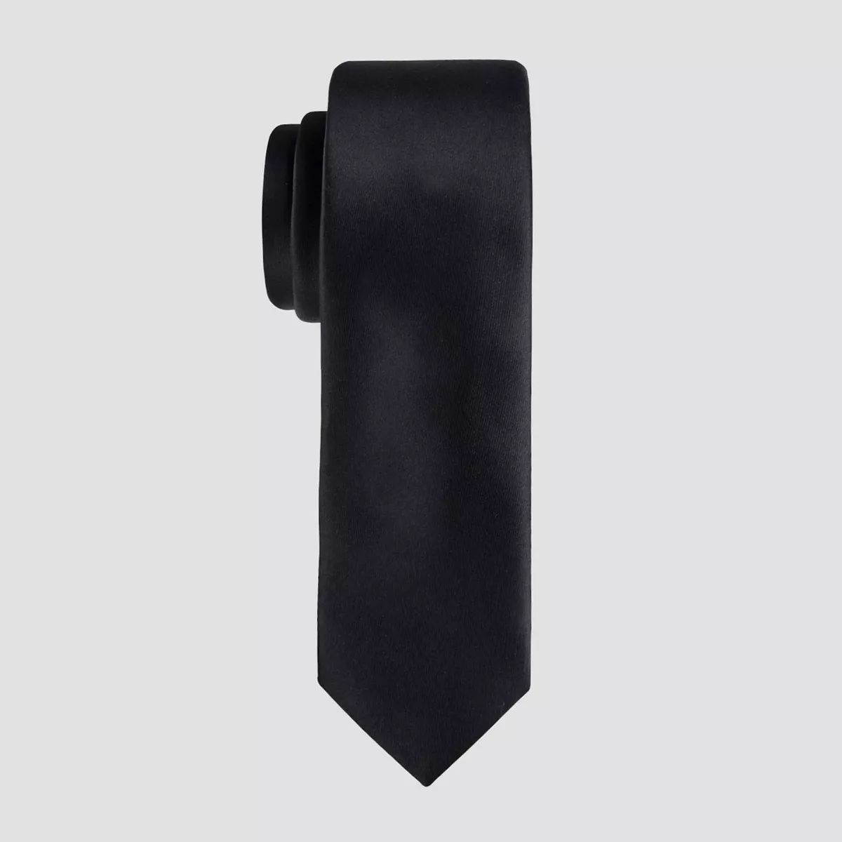 Men's Satin Skinny Tie - Goodfellow & Co™ Black One Size | Target