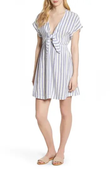 Women's Rails Stripe Tie Front Dress, Size X-Small - Blue | Nordstrom