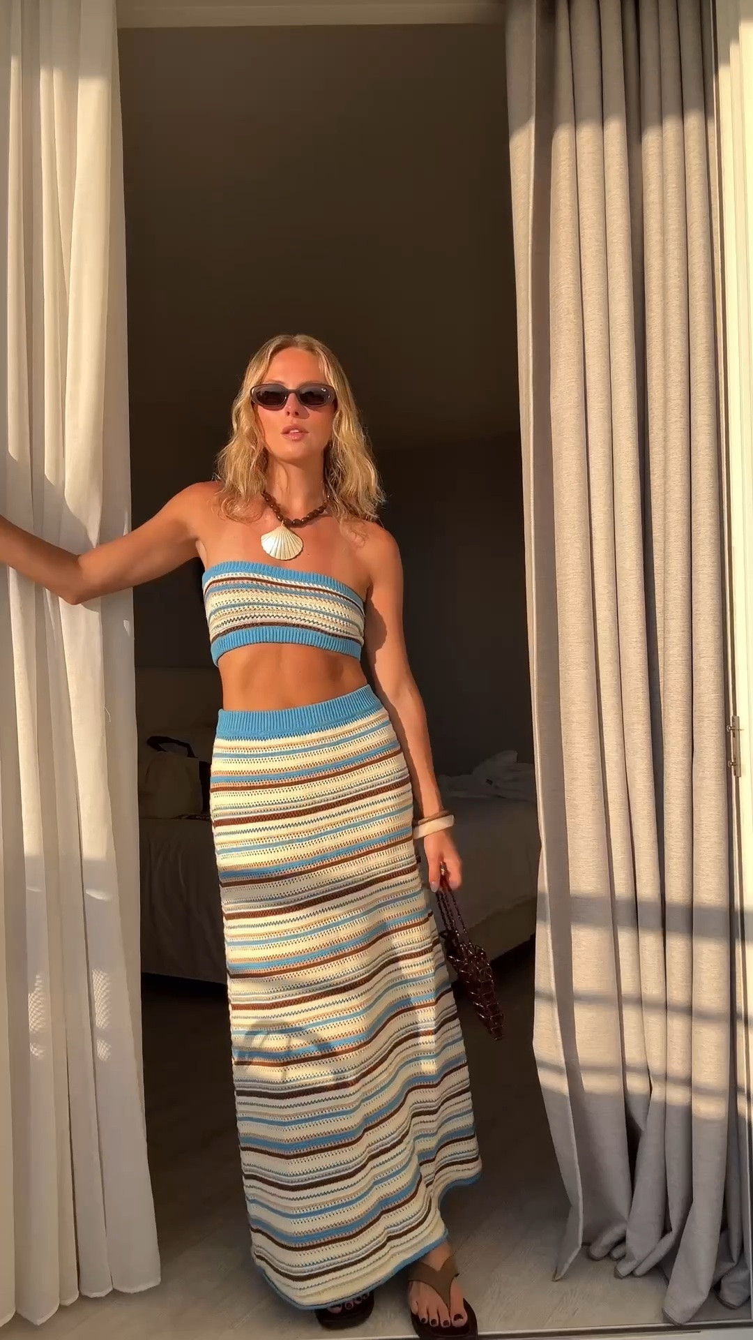 Last night of holiday outfit 🥥🩵🐚🤎

Sabo skirt, Aussie style, co-ord, knitted set, holiday style, holiday set, crochet, shell necklace, stripe style, hot weather dressing, holiday outfit

#LTKuk #LTKsummer #LTKeurope