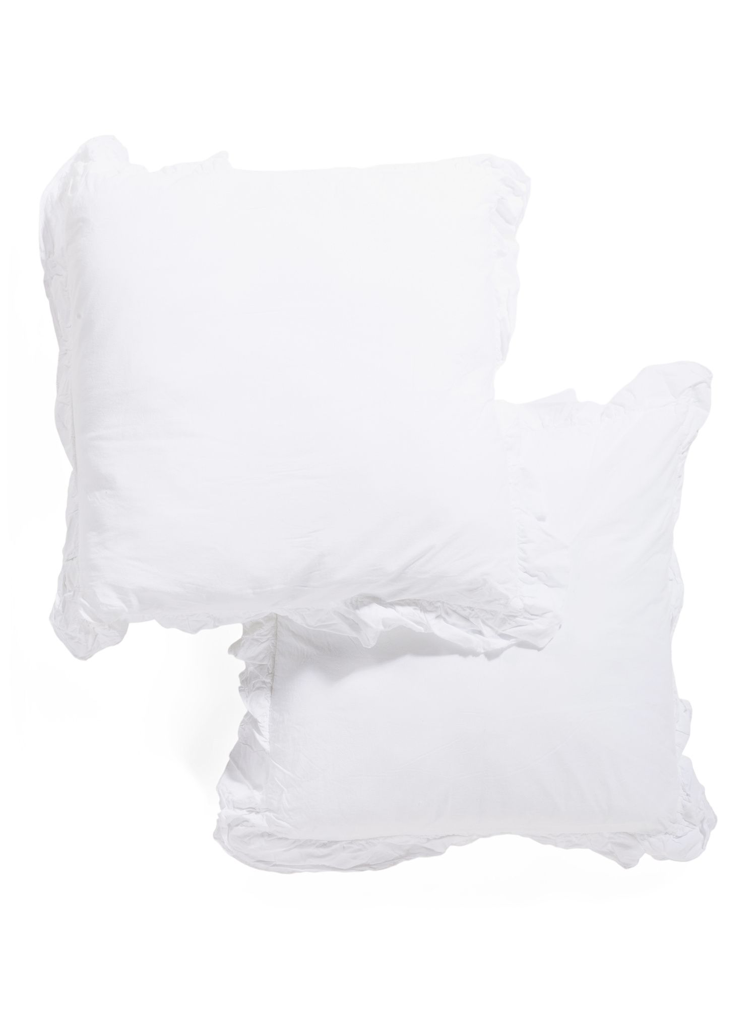 Made In Portugal 26x26 2pk Double Ruffle Euro Pillows | TJ Maxx