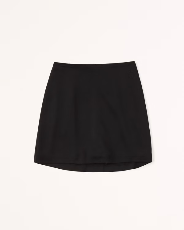 Women's Slinky Satin Mini Skort | Women's Bottoms | Abercrombie.com | Abercrombie & Fitch (US)