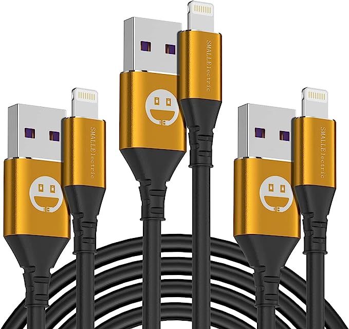 iPhone Charger 10 ft,3-Pack Extra Long Lightning Cable [Apple MFi Certified] iPhone Charger Cord ... | Amazon (US)