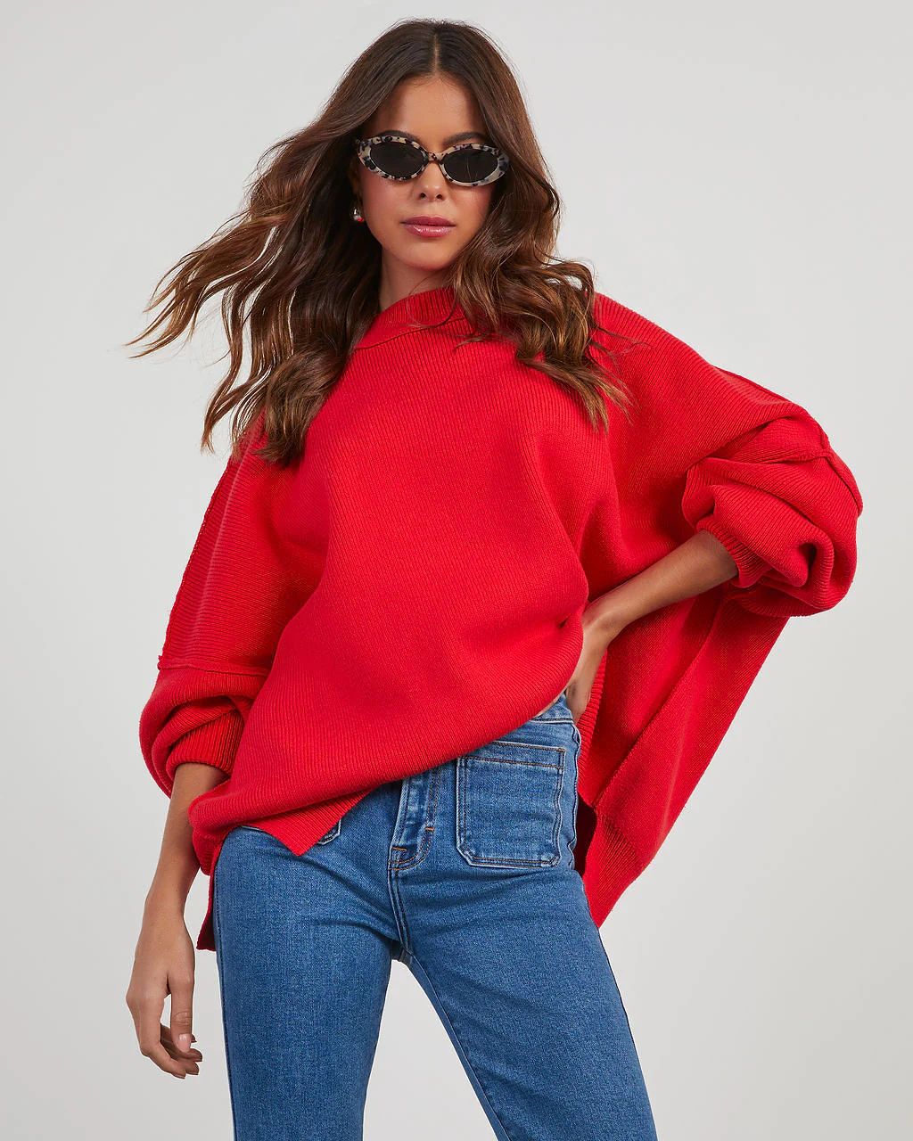 Elouise Knit Oversized Pullover Sweater | VICI Collection