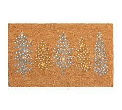 Metallic Trees Light Up Doormat | Pottery Barn (US)