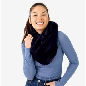 The Jetset Diaries Faux Fur Infinity Scarf - One Size - Midnight Blue - NWT | Poshmark