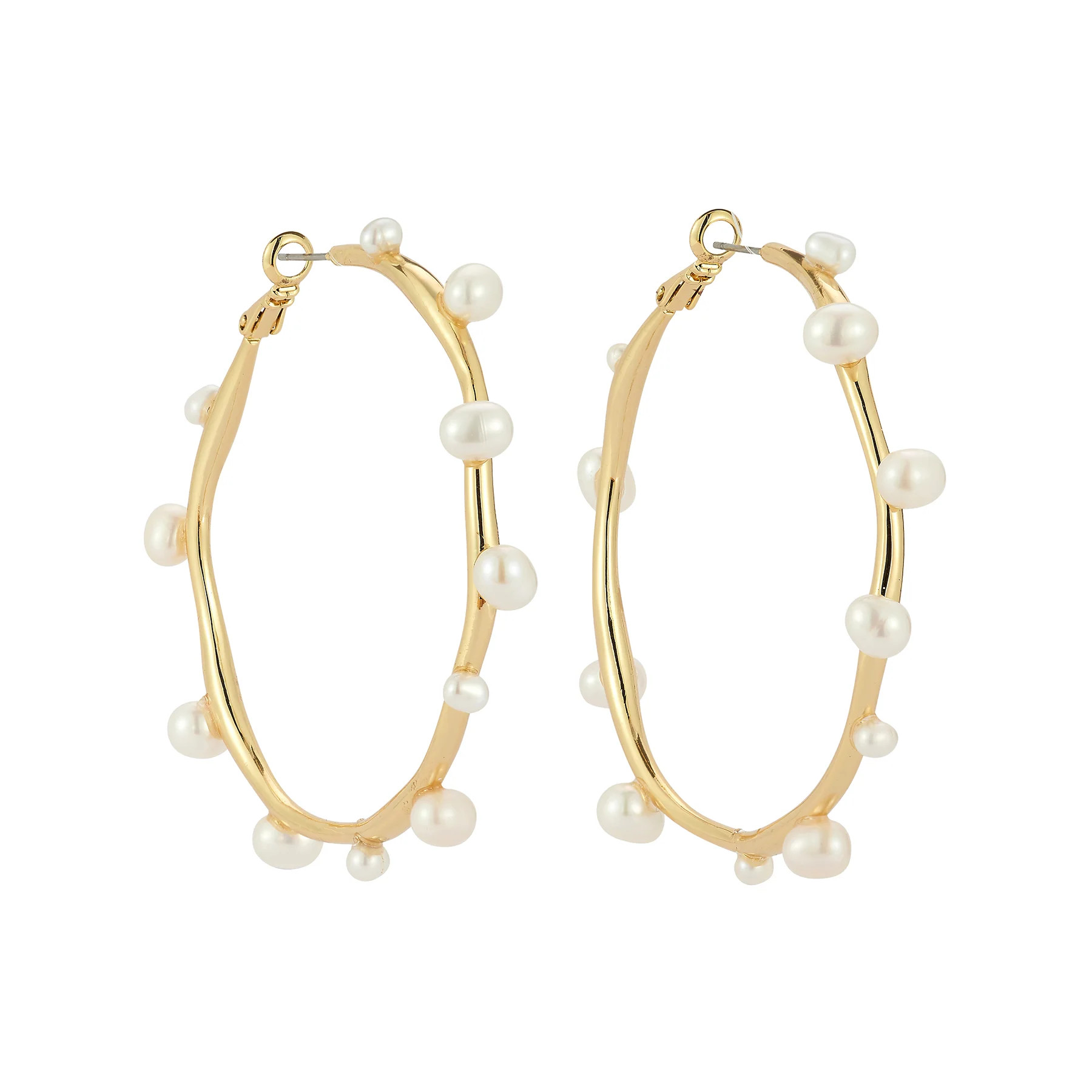 Isla Hoops - Freshwater Pearl & Gold Earrings | Mignonne Gavigan | Mignonne Gavigan