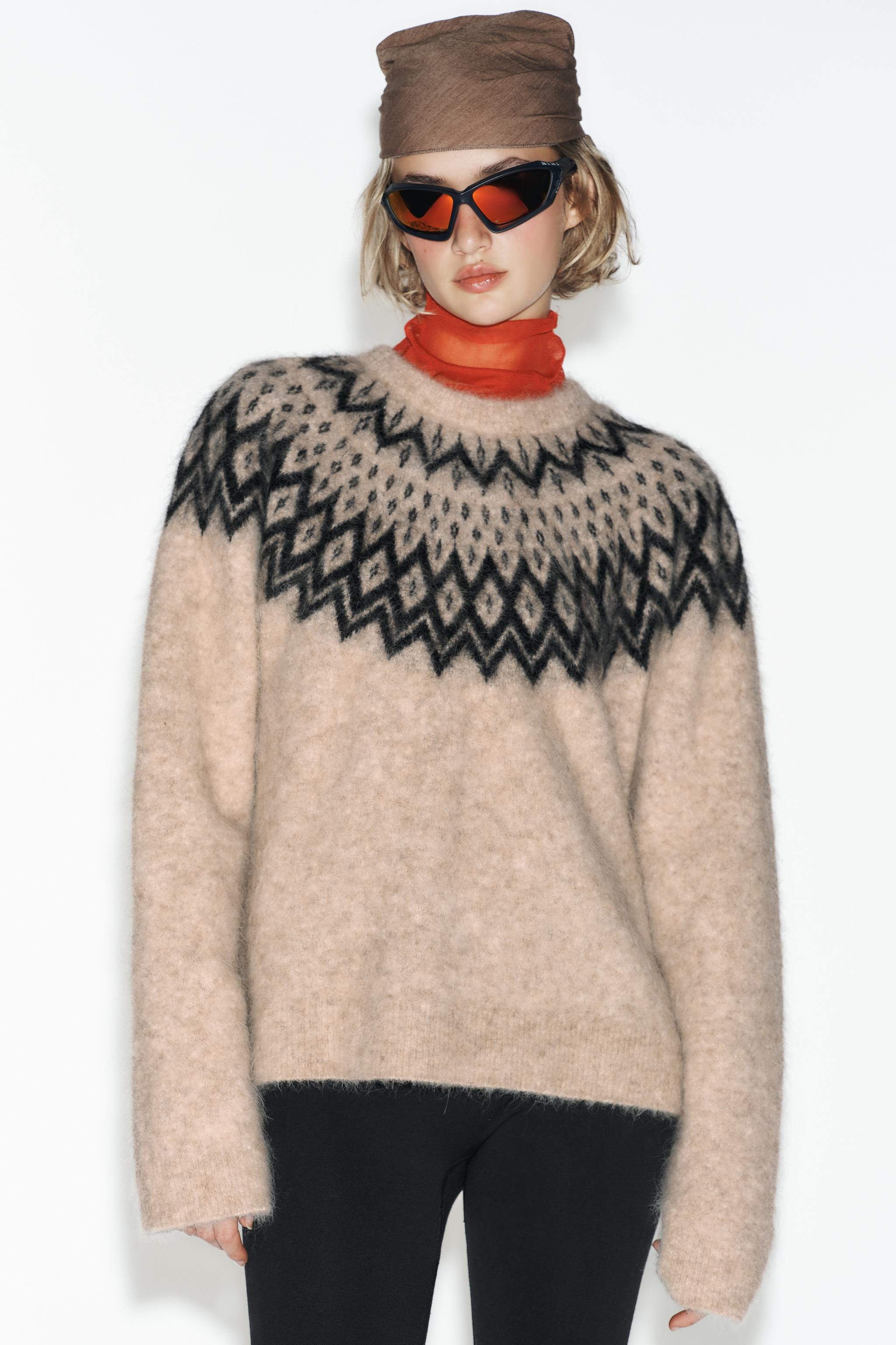 JUMPER WITH ALPACA JACQUARD SKI COLLECTION | Zara UK