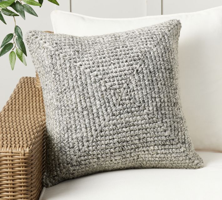 Rhade Textured Indoor/Outdoor Pillow | Pottery Barn (US)