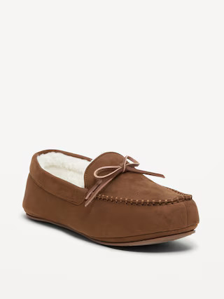 Faux-Suede Sherpa-Lined Moccasins for Men | Old Navy (US)