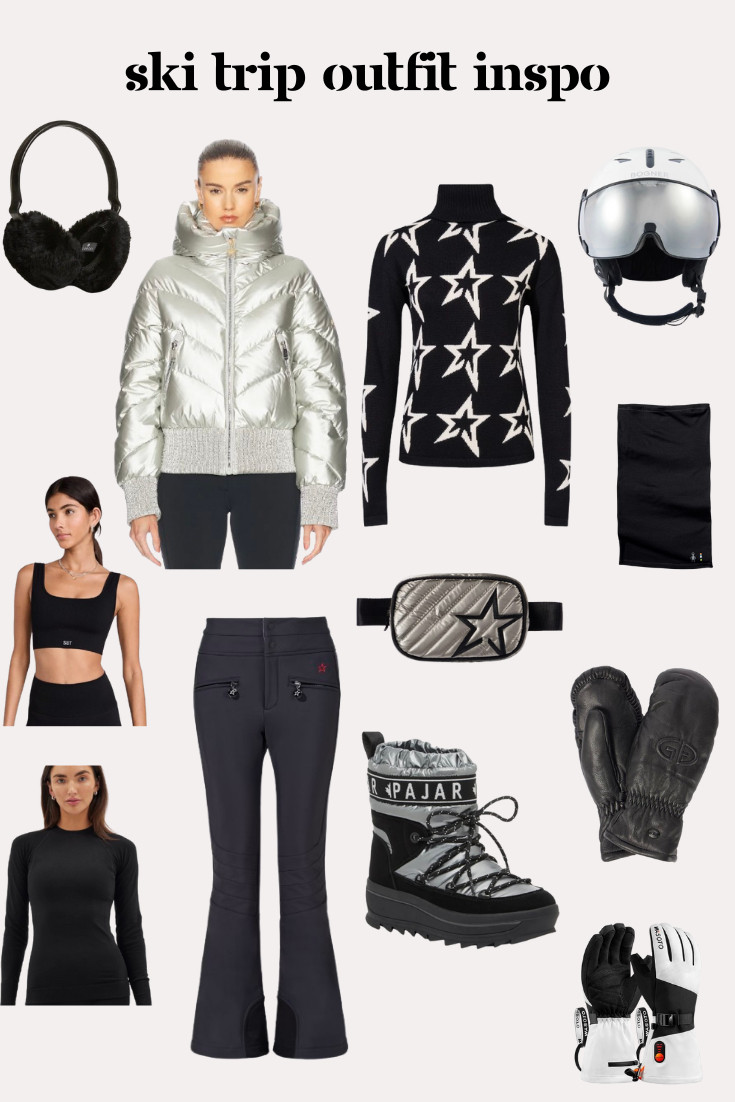 Ski trip silver & black outfit inspo 🎿🖤 #ltk ski #skioutfit #silverski #silverskijacket #skiboots #perfectmoment #goldbergh  

 