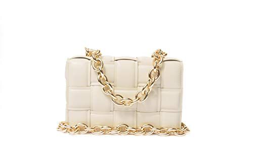B.Bella Cassette Chain Womens Crossbody Handbag (Large, Cream) | Amazon (US)