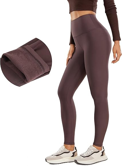 CRZ YOGA Thermal Fleece Lined Leggings Women 28'' - Winter Warm Workout Hiking Pants High Waisted... | Amazon (US)