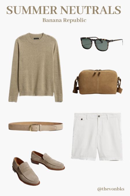 Summer neutrals are a classic option and can transition into early fall too! 

#neutrals #mensfashion #bananarepublic 

#LTKstyletip #LTKmens