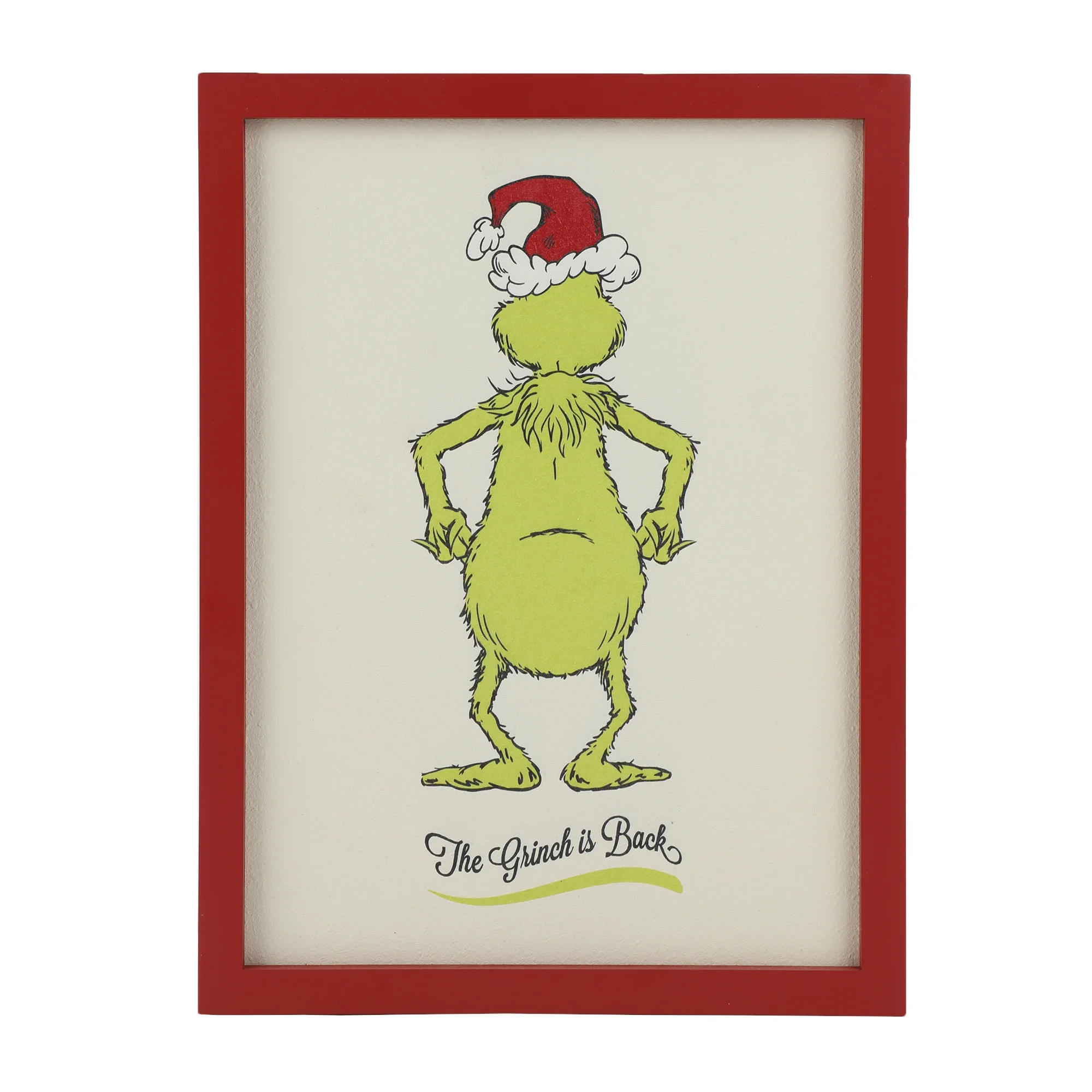 Grinch 10"x18" Framed Wall Art - Walmart.com | Walmart (US)