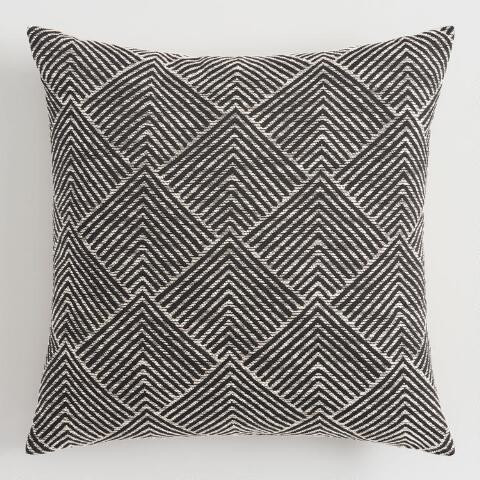 Geometric Angle Jacquard Throw Pillow | World Market