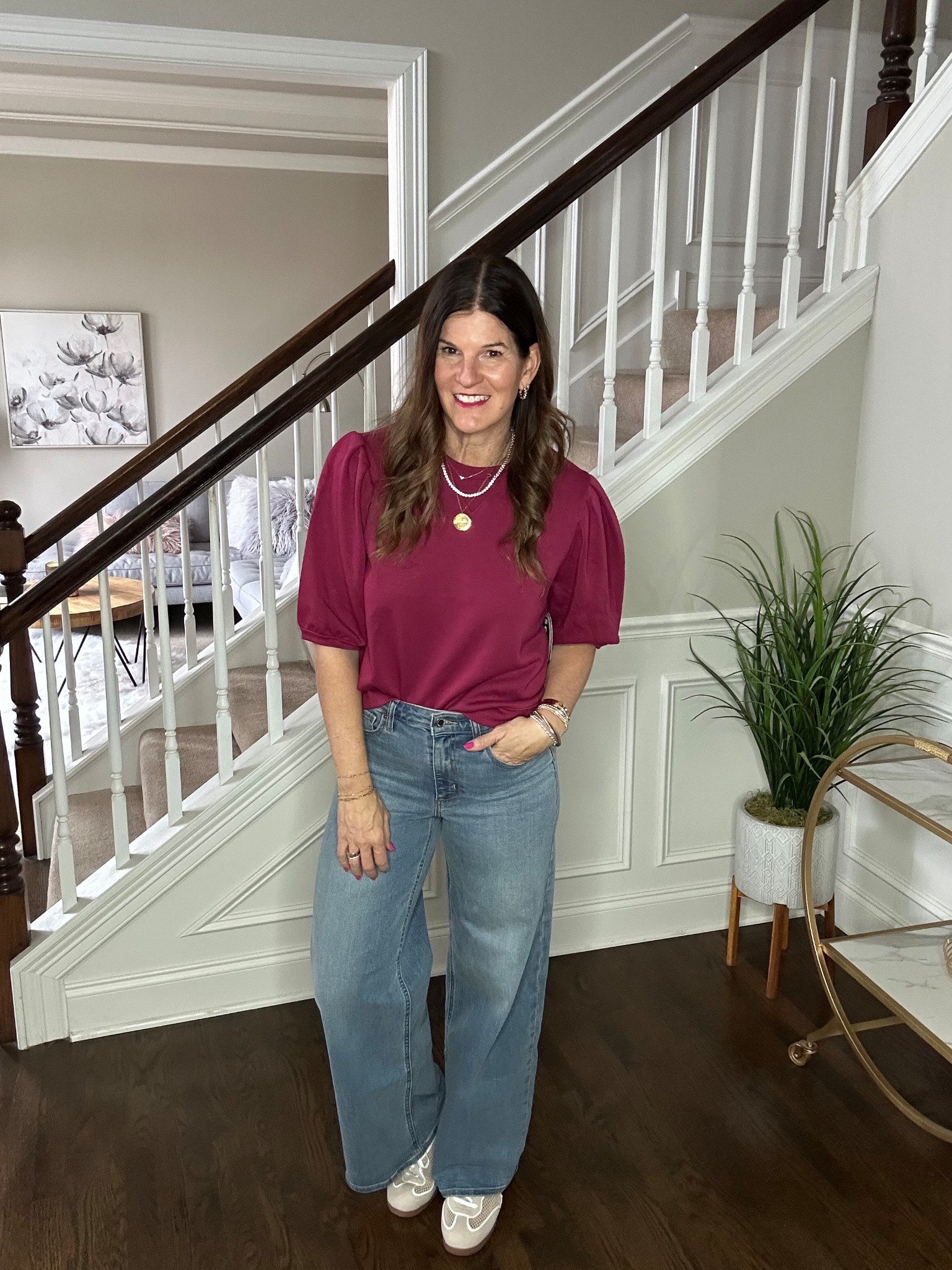 You had me at puff sleeve oh and this fabric is divine  

#LTKootd #LTKmomlife #LTKOver40