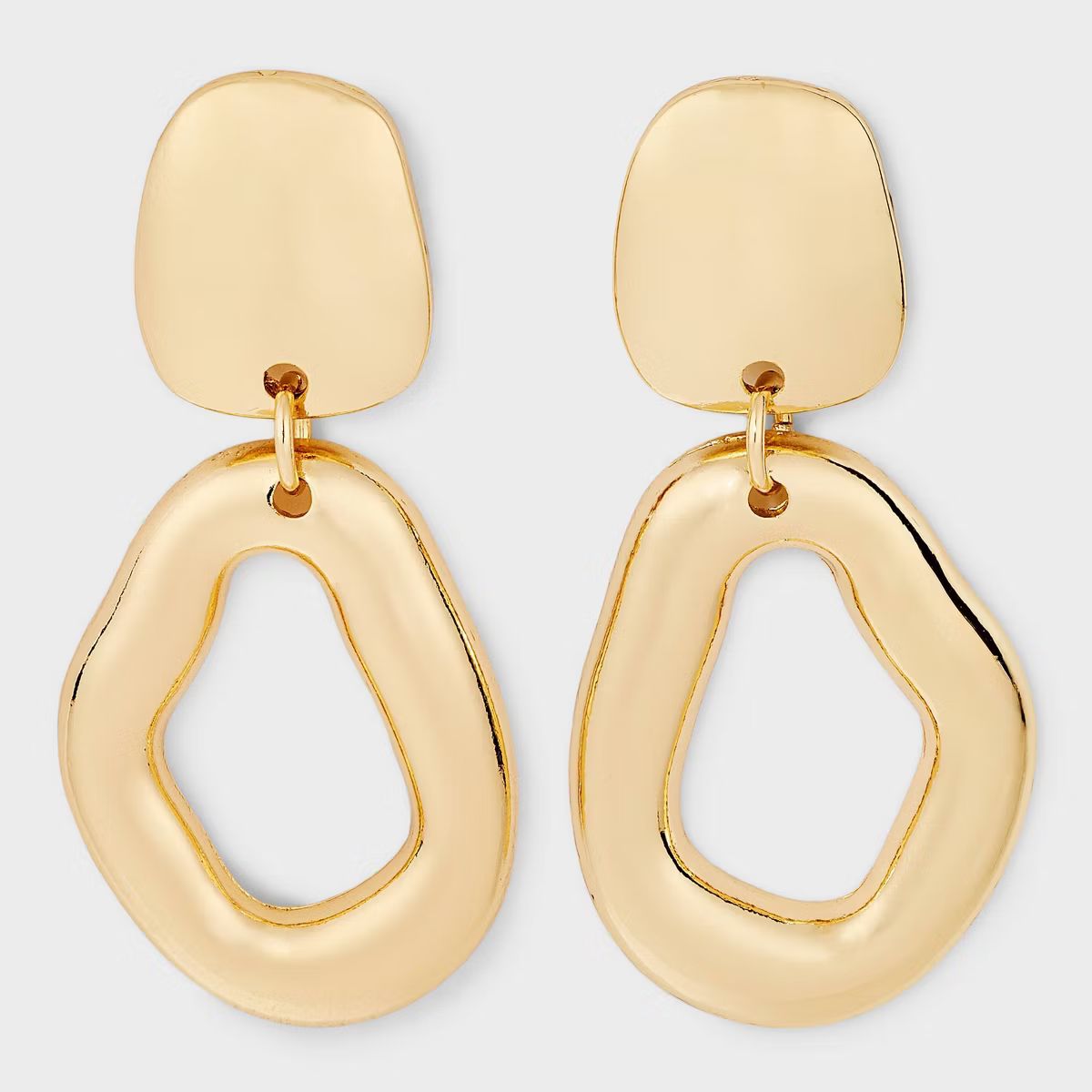 Irregular Post and Link Drop Earrings - Universal Thread™ Gold | Target