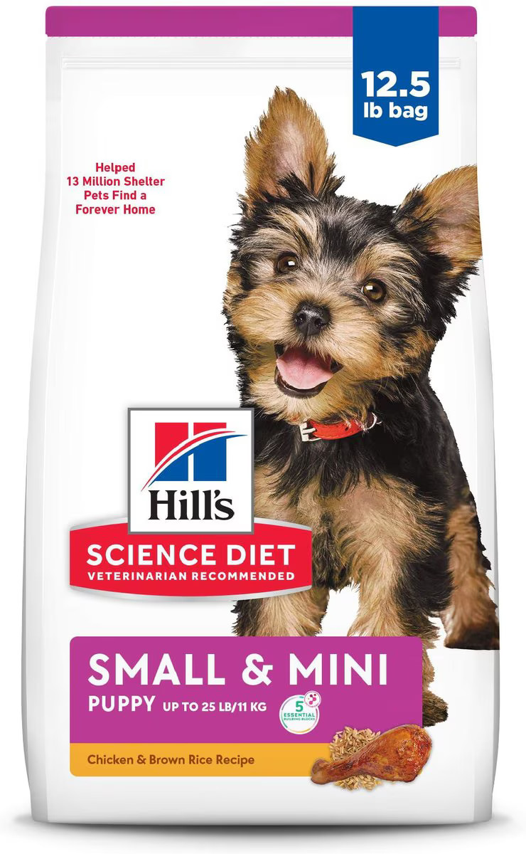 Hill's Science Diet Puppy Small Breed & Mini Breed Chicken Meal & Brown Rice Recipe Dry Dog Food,... | Chewy