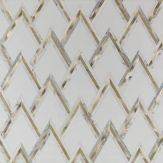 Ivy Hill Tile Ogee White Gold 16.92 in. x 13.20 in. Polished Marble Mosaic Wall Tile (1.55 sq. ft... | The Home Depot