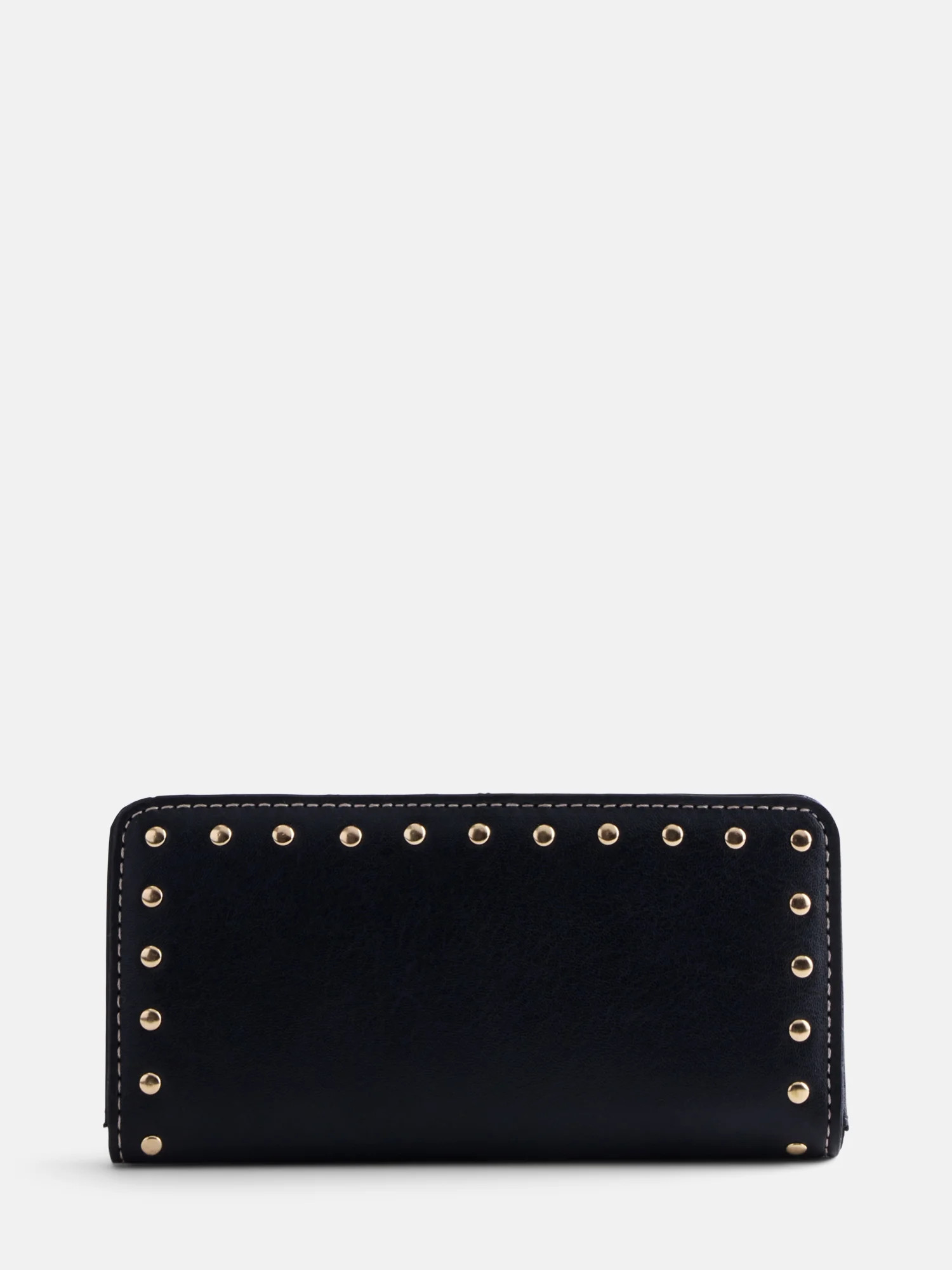 Scenario Women's Slim Studded Wallet, Black | Walmart (US)