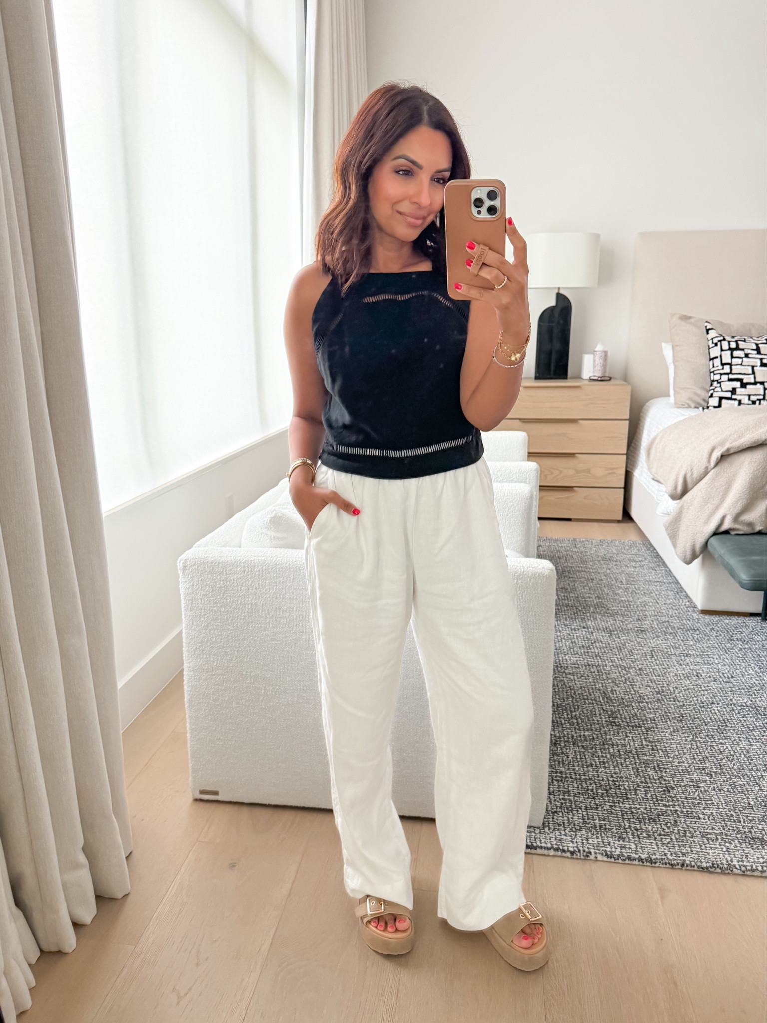 Wearing an xs petite in A&F pull on linen pants and xs in linen tank, both on sale today!

#LTKSaleAlert #LTKStyleTip