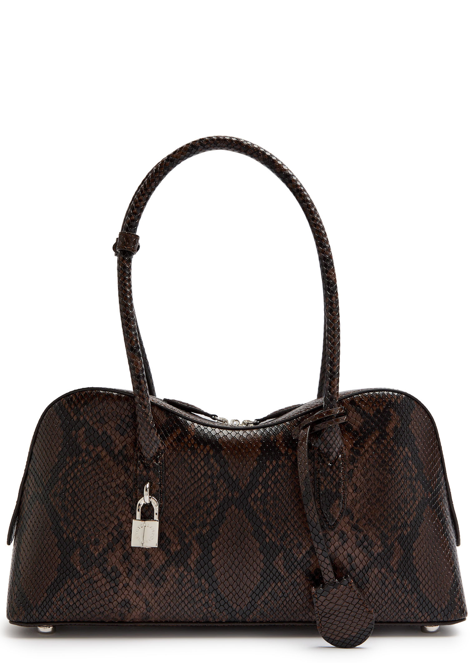 Stella Ryder medium snake-effect faux leather shoulder bag | Harvey Nichols