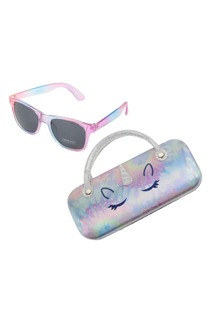 Capelli New York Kids' Tie Dye Unicorn Sunglasses & Case Set | Nordstrom | Nordstrom