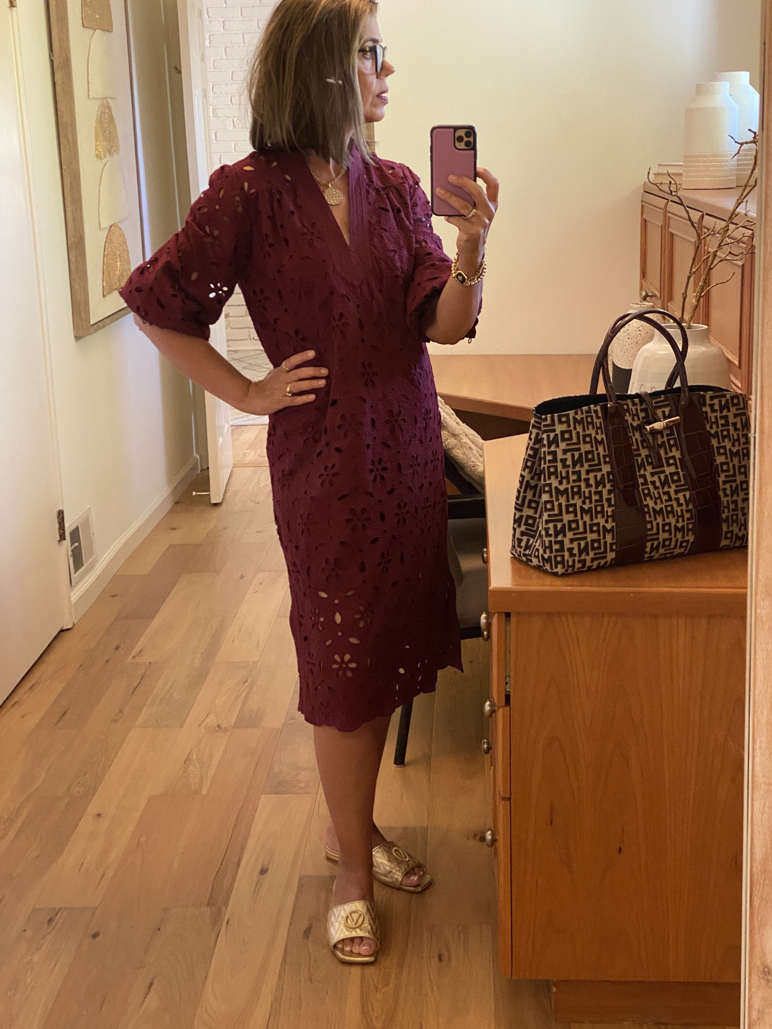 Had to dust off the gold sandals…🥵☀️🥵

My gold sandals are older Valentino, and instantly ekevate any outfit. I linked a few similar ideas, now on sale at Nordstrom Rack! 

Dress | Figue
Bag | Longchamp
Jewelry | Julie Vos

#LTKootd #LTKWorkwear #LTKOver40