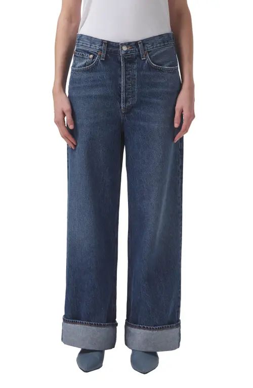 AGOLDE Dame High Waist Wide Leg Organic Cotton Jeans in Control at Nordstrom, Size 31 | Nordstrom