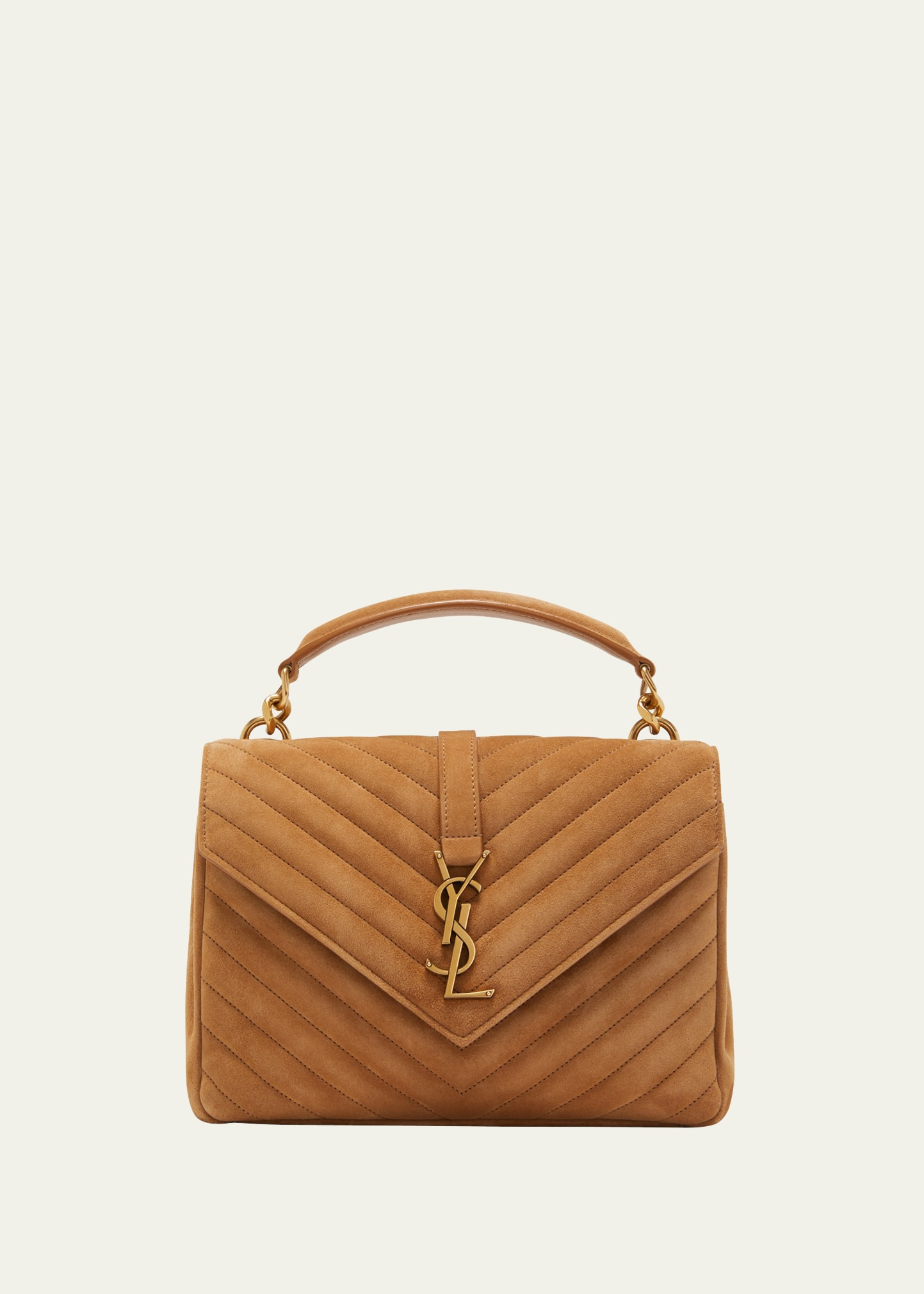 College Medium YSL Suede Top Handle Bag | Bergdorf Goodman