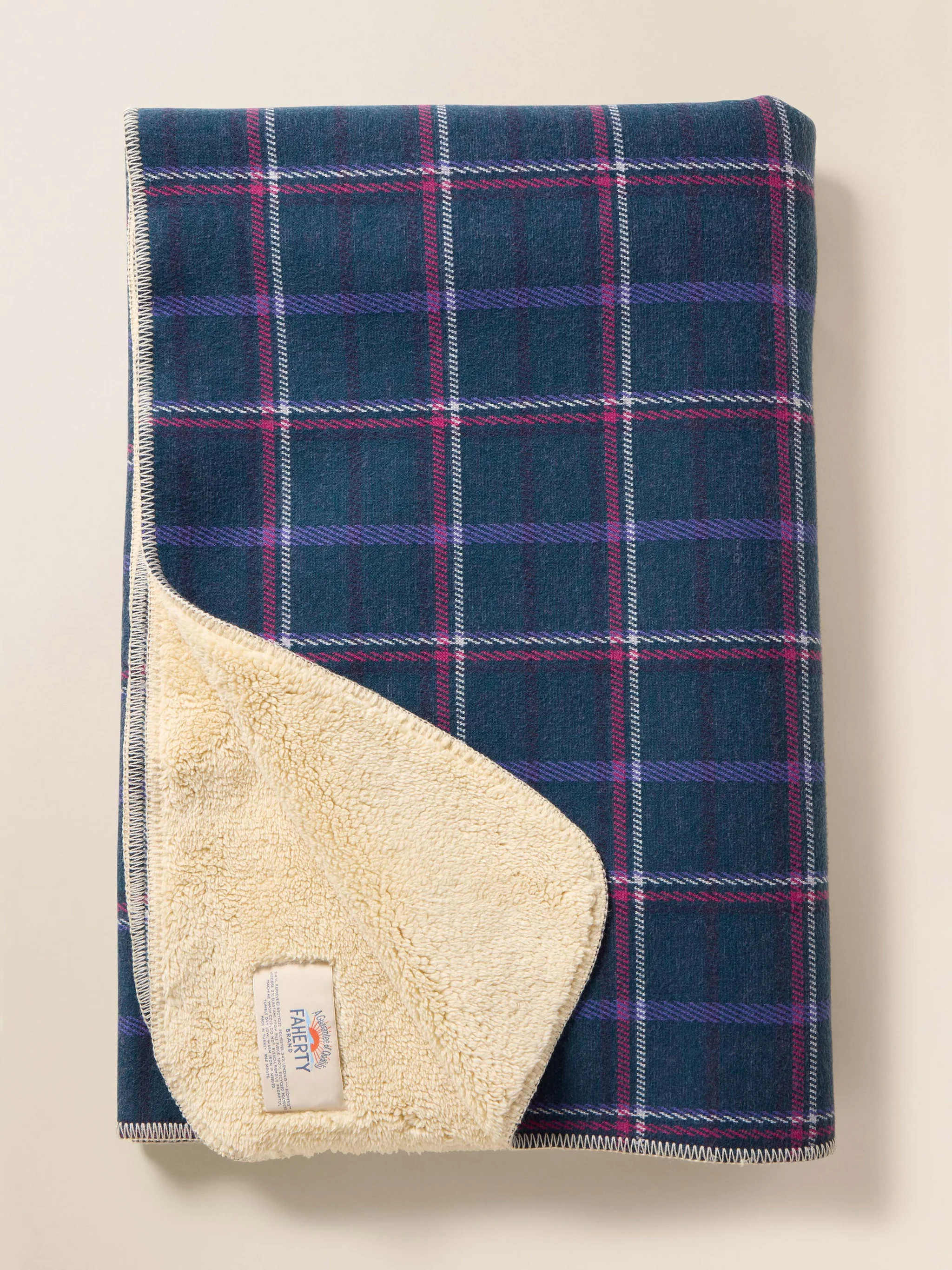 Legend High Pile Fleece Blanket - Northern Lights Plaid | Faherty