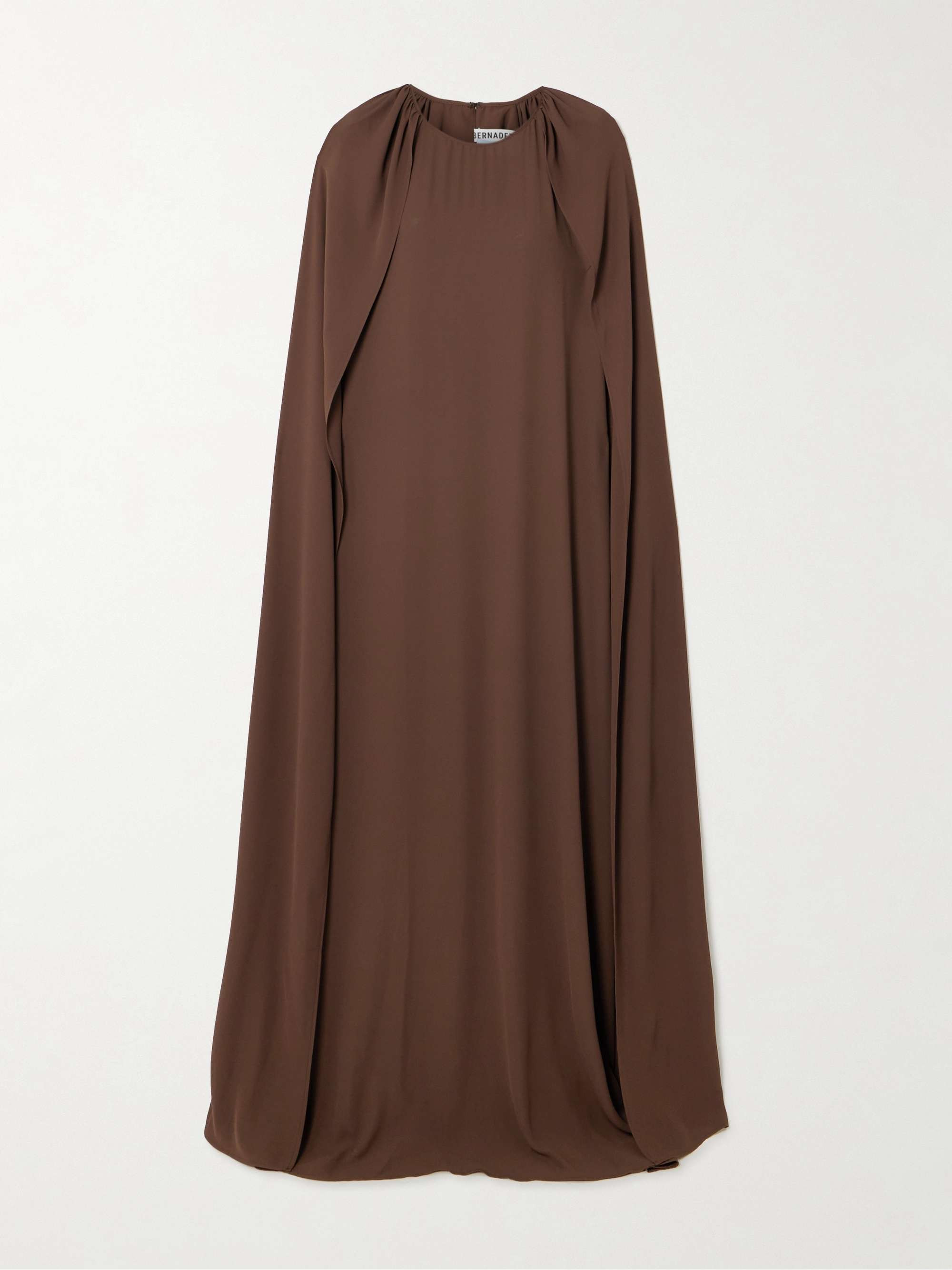 Minnie cape-effect crepe de chine gown | NET-A-PORTER (US)
